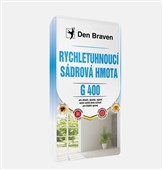 DEN BRAVEN Rychletuhnoucí sádrová hmota G400 5kg